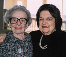 Helen Thomas and Lola Aiken side by side