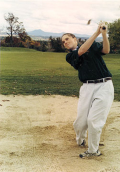 Libby Smith golfing