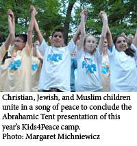 Christian, Jewish, and Muslim children unite