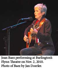 Joan Baez performing